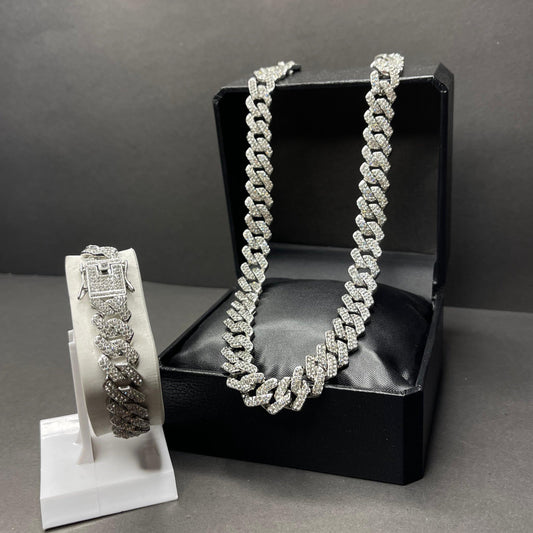 ⚪White Moon Set: Chain & Bracelet